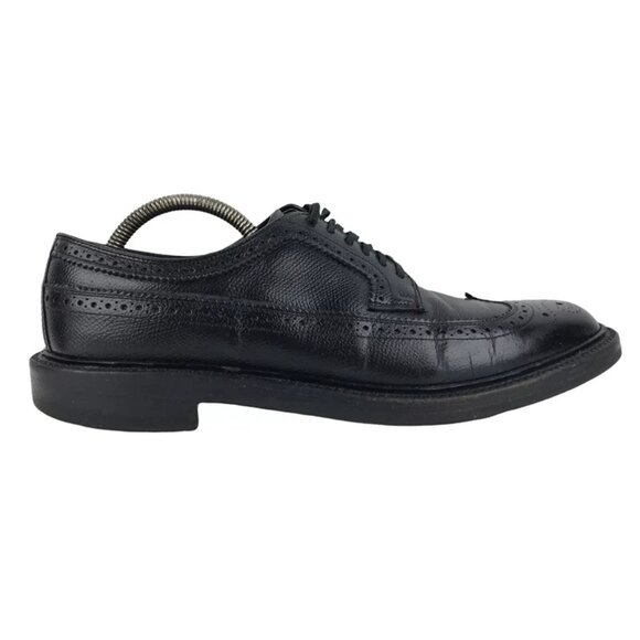 Bostonian Mens Black Lace Up Wingtip Round Toe Oxford Dress Shoes Size US 10 B - Picture 1 of 9